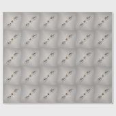 Papier Cadeau Mme et Mme Lesbian Pride Typographie Design (Plat)