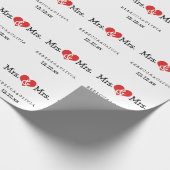 Papier Cadeau Mme et Mme Two Brides Mariage (Coin)