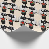 Papier Cadeau Mme + Mme Mariage lesbienne Mariage Chat Cute Brid (Coin)