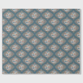 Papier Cadeau Mocha & Accent Abstrait Turquoise Mandala Retro Og (Plat)