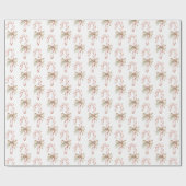 Papier Cadeau Mocha Bow Pink Candy Cane Christmas (Plat)