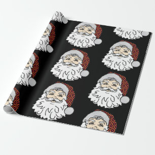 Papier Cadeau moche Noël santa claus éffrayant moquette d'hôtel