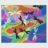 Papier Cadeau Mod libellules (Plat)