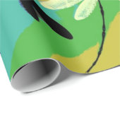 Papier Cadeau Mod libellules (Coin rond)