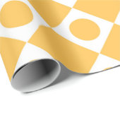 Papier Cadeau Mod Retro 60's Mustard (Coin rond)