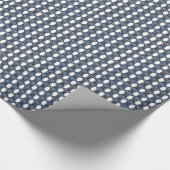 Papier Cadeau Mod Retro Blue Abstrait Scarab Motif (Coin)