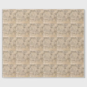 Papier Cadeau Mode antique : Pages publicitaires de journaux (Plat)