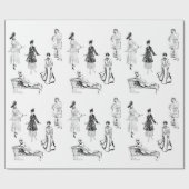 Papier Cadeau Mode féministe Vintage (Plat)