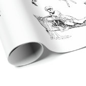 Papier Cadeau Mode féministe Vintage (Coin rond)