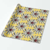Papier Cadeau Mode Fleur Fraîche Faisy Printemps Été (Déroulé)