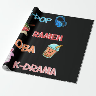 Papier Cadeau Mode K-Pop pour les fans de K-Drama et K-Pop coré