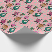 Papier Cadeau Modèle Chats Chauffeurs de Noël moches envelopper  (Coin)