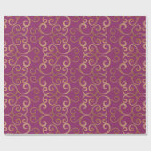 Papier Cadeau Modèle Damas luxueux (Plat)