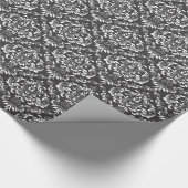 Papier Cadeau Modèle Damas noir blanc (Coin)