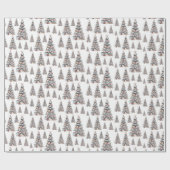 Papier Cadeau Modèle d'arbre de Noël coquillage de plage (Plat)