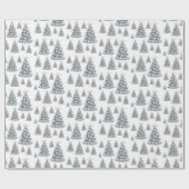 Papier Cadeau Modèle d'arbre de Noël en coquillages de plage (Plat)