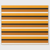 Papier Cadeau Modèle de bande orange brun (Plat)