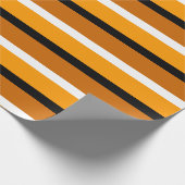 Papier Cadeau Modèle de bande orange brun (Coin)