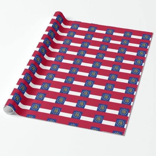 Papier Cadeau Modèle de bannière de Géorgie (Déroulé)