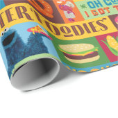 Papier Cadeau Modèle de camion gastronomique de Cookie Monster (Coin rond)