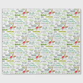 Papier Cadeau Modèle de citation du Grinch (Plat)