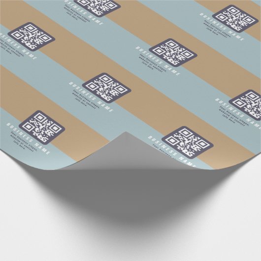 Papier Cadeau Modèle de code QR moderne éditable | Couleurs atté (Coin)