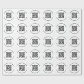 Papier Cadeau Modèle de code QR téléchargé avec texte modifiable (Plat)