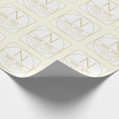 Papier Cadeau Modèle de conception rétro-moderne éditable or et (Coin)