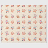 Papier Cadeau Modèle de copains licorne (Plat)