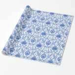 Papier Cadeau Modèle de Damas bleu et blanc vintage<br><div class="desc">Un élégant motif vintage bleu et blanc damassé fait un beau choix dans le papier d'emballage pour tant d'occasions.</div>