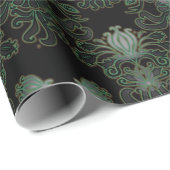 Papier Cadeau Modèle de Damas vintage (Coin rond)