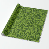Papier Cadeau Modèle de feuille de chêne vert sans couture de Wi (Déroulé)