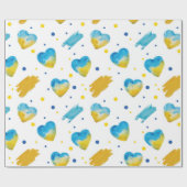 Papier Cadeau Modèle de filigrane Love Ukraine (Plat)