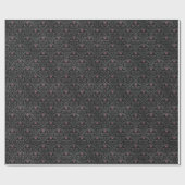 Papier Cadeau modèle de fleurs de goth occulte foncé gothique (Plat)