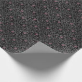 Papier Cadeau modèle de fleurs de goth occulte foncé gothique (Coin)