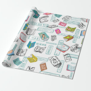 Papier Cadeau Modèle de livre