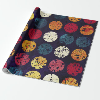 Papier Cadeau Modèle de modèle sans couture de cercle vintage, a