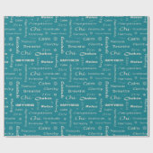 Papier Cadeau Modèle de mots de pleine conscience (Plat)