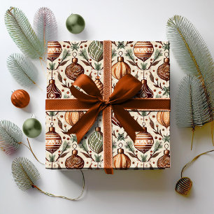 Papier Cadeau Modèle de Noël Earth Tones #12 ID1009
