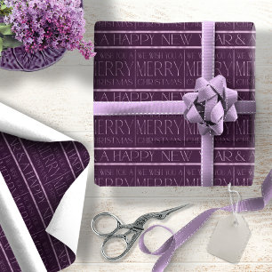 Papier Cadeau Modèle de Noël violet #34 ID1009