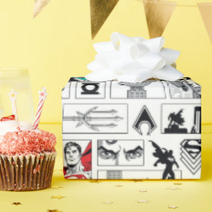 Papier Cadeau Modèle de panneau héroïque de la Ligue de justice