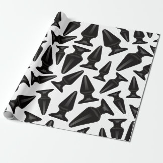 Papier Cadeau Modèle de plug anal noir - personnalisable