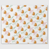 Papier Cadeau Modèle de script de cookie de Noël joyeux (Plat)