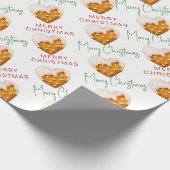 Papier Cadeau Modèle de script de cookie de Noël joyeux (Coin)