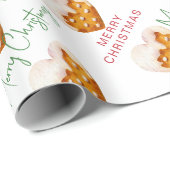 Papier Cadeau Modèle de script de cookie de Noël joyeux (Coin rond)