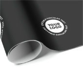 Papier Cadeau Modèle de texte circulaire éditable & votre logo (Coin rond)