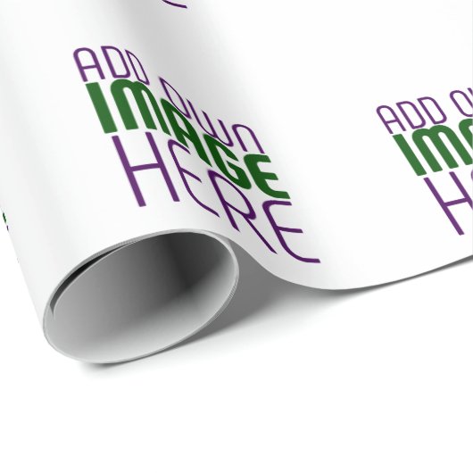 PAPIER CADEAU MODELE DE TEXTE D'IMAGE BLANC SIMPLE ÉDITABLE MODE (Coin rond)