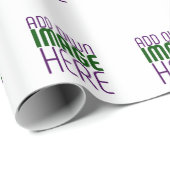 PAPIER CADEAU MODÈLE DE TEXTE D'IMAGE BLANCHE SIMPLE ÉDITABLE MO (Coin rond)