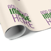 PAPIER CADEAU MODELE DE TEXTE D'IMAGE NATURELLE SIMPLE ÉDITABLE  (Coin rond)