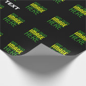 PAPIER CADEAU MODELE DE TEXTE D'IMAGE NOIRE SIMPLE ÉDITABLE MODE (Coin)